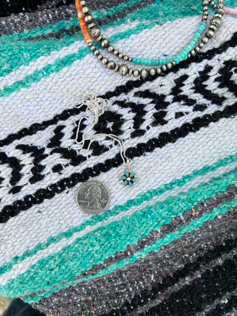 The Mini Turquoise Flower Necklace
