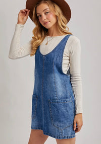 The Paisley Denim Overall Pocket Dress