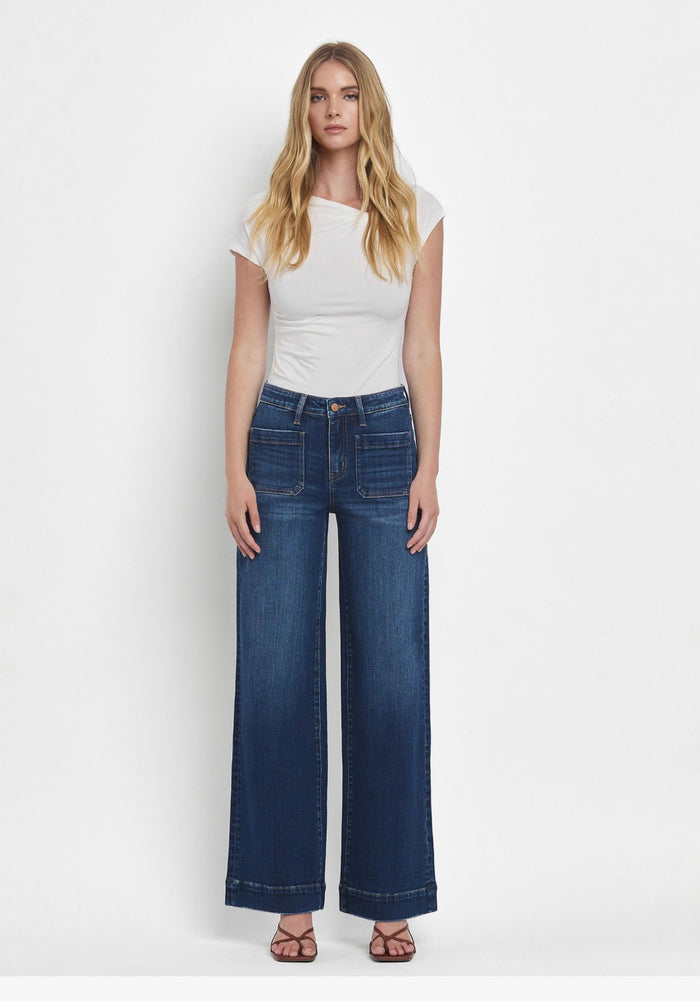 The Kelly Front Pocket Wide Leg jeans