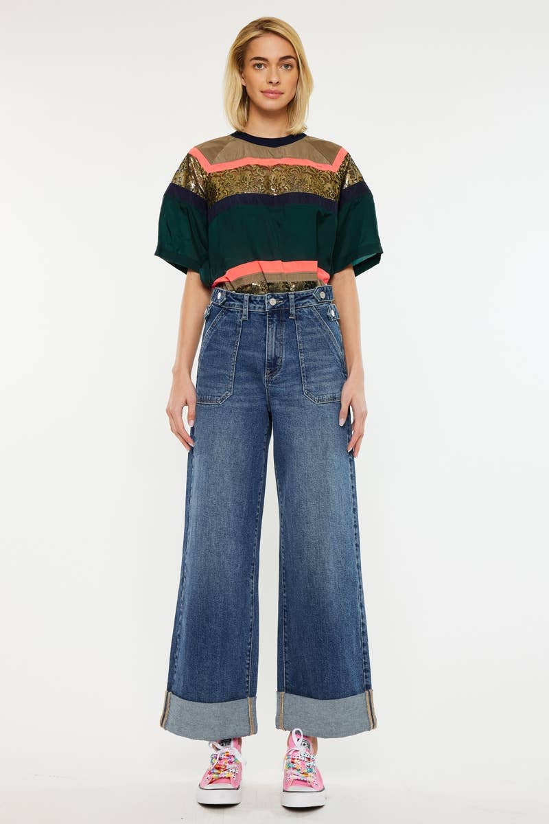The Kelly Jo Ultra High Rise Wide Leg Trouser