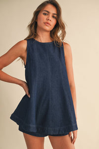 Denim Top and Short SET