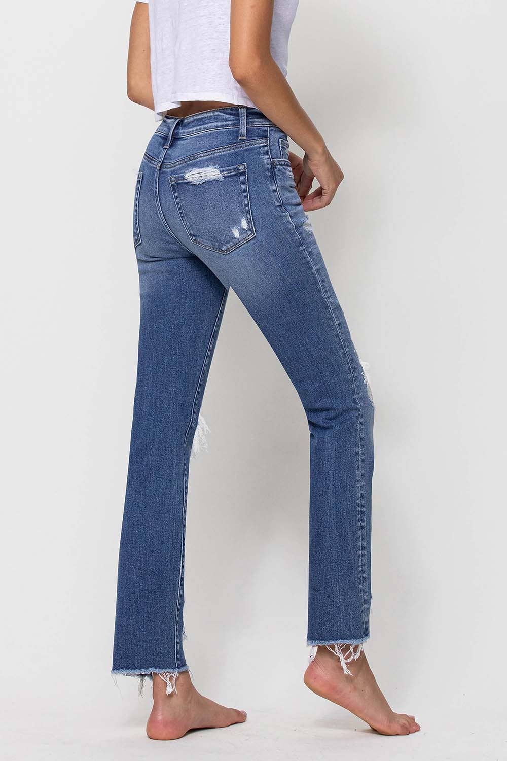 The Mid Rise Straight Jeans by Flying Monkey