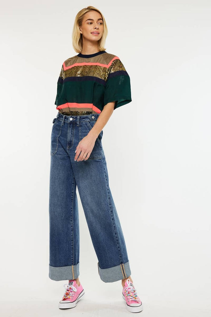 The Kelly Jo Ultra High Rise Wide Leg Trouser