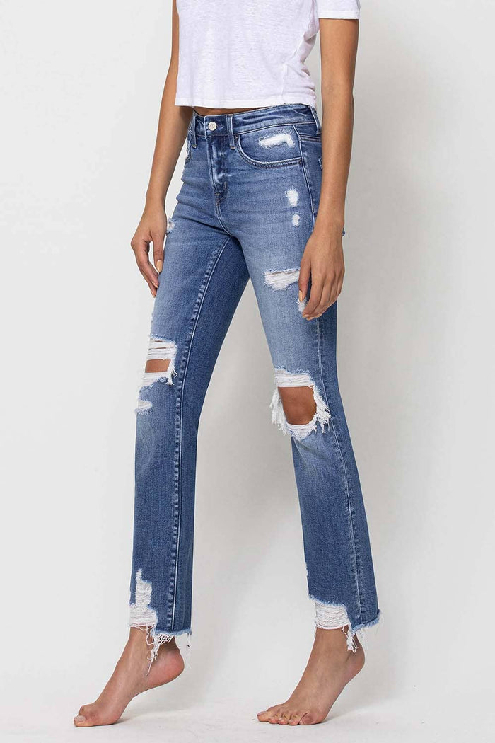 The Mid Rise Straight Jeans by Flying Monkey