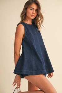 Denim Top and Short SET