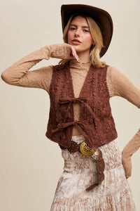 The Markie Carmel Embroidered Vest