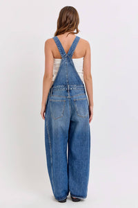 The Medium Wash Barrel Overalls