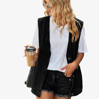 The Black Denim Vest Oversized